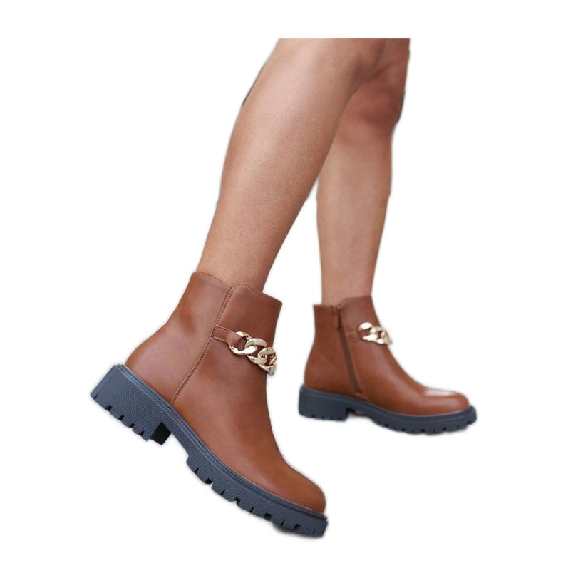 Ruskeat nilkkurit, joissa on Bonsaint-ketju - Solea