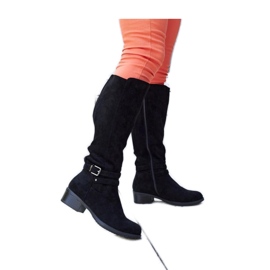 Aldision mustat eristetyt eko-mokkanahkasaappaat - Solea