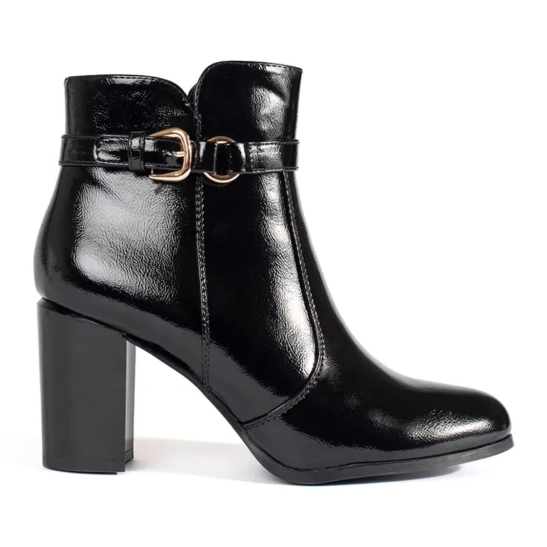 Sergio Leonen mustat patentoidut korkeakorkoiset nilkkurit