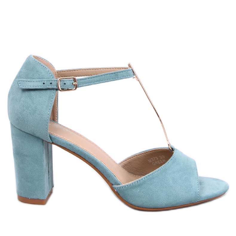 Seastar Siniset korkeakorkoiset sandaalit kullanvärisillä koristeilla sininen