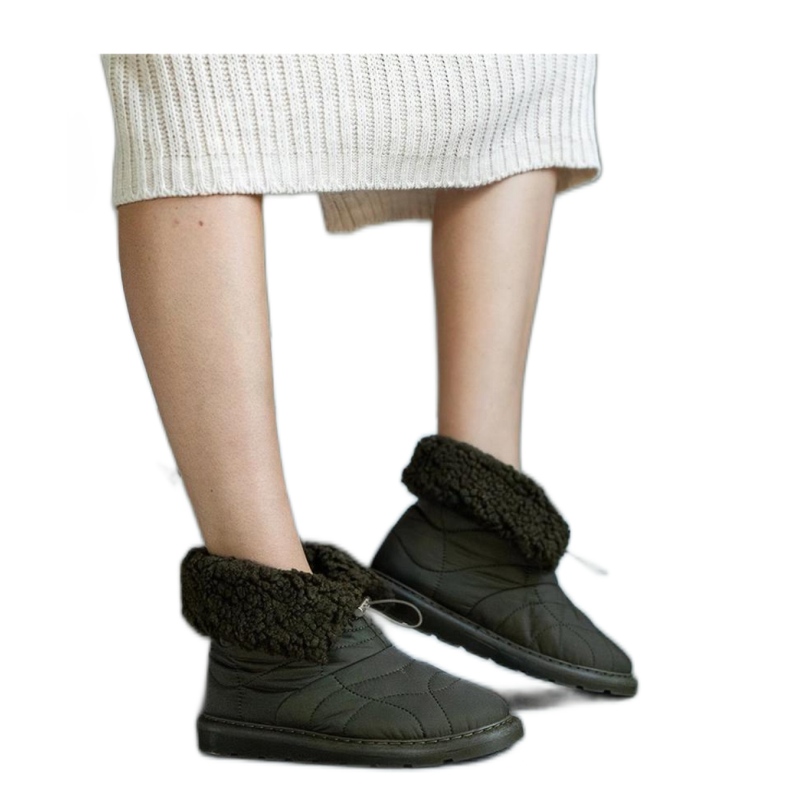 Vihreät eristetyt lumisaappaat rannekkeella Caellita - Solea