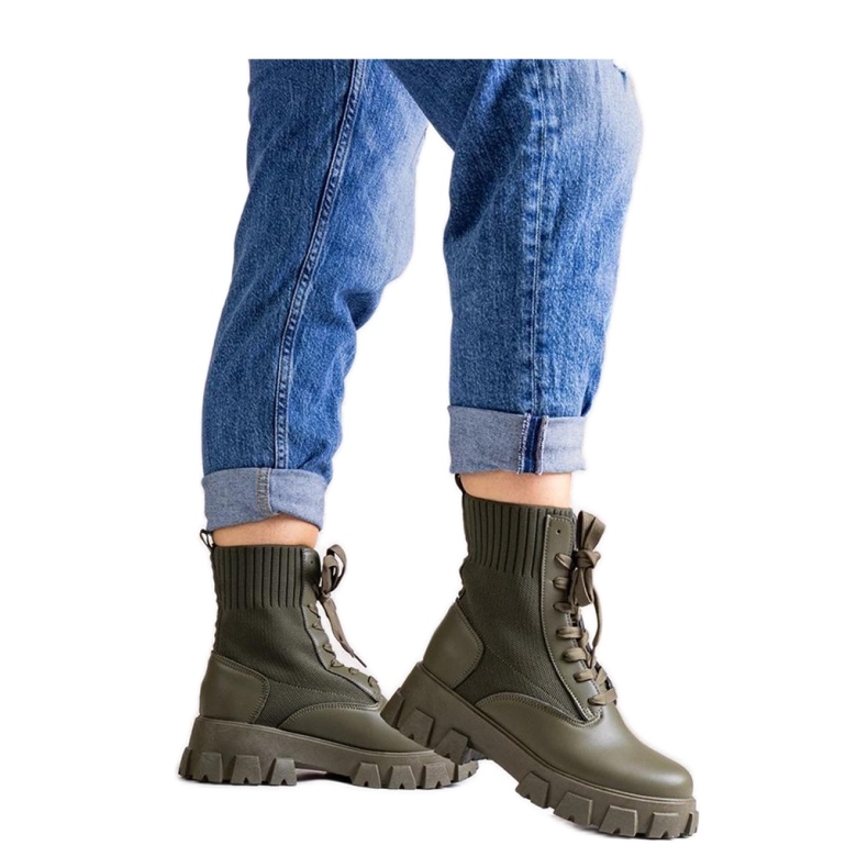 Vihreät nilkkurit, joissa joustava ylempi Zogba - Solea