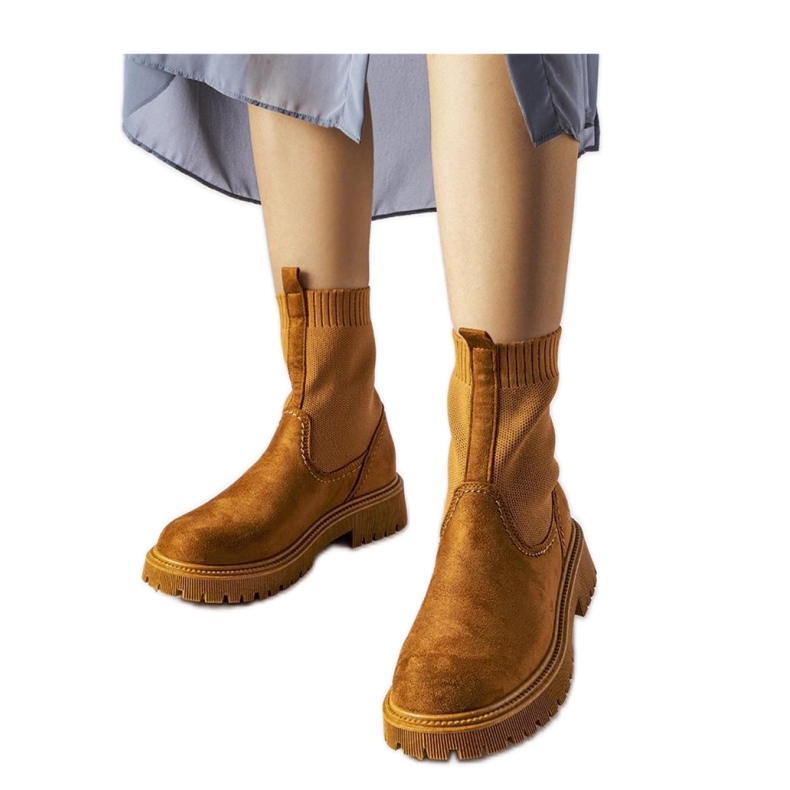 Ruskeat eco-mokkanahkasaappaat Big Star MM274541