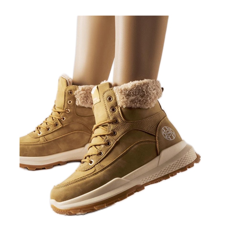 Ruskeat Lee Cooper LCJ-22-44-1361L saappaat beige