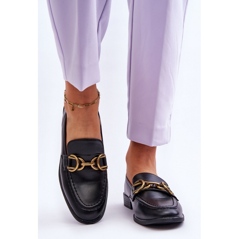 Mokasiinit koristeella 2623-1 Musta