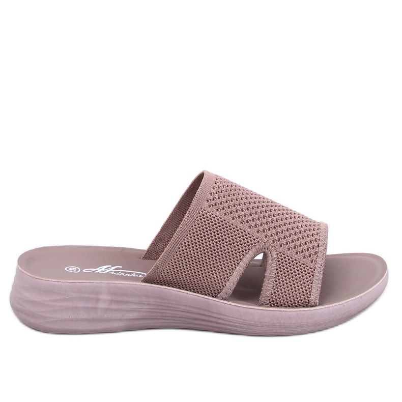 Naisten avoimet flip flops pehmeä khaki beige