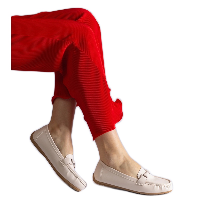 Beige Classic Eco -nahkakutsut koristeella