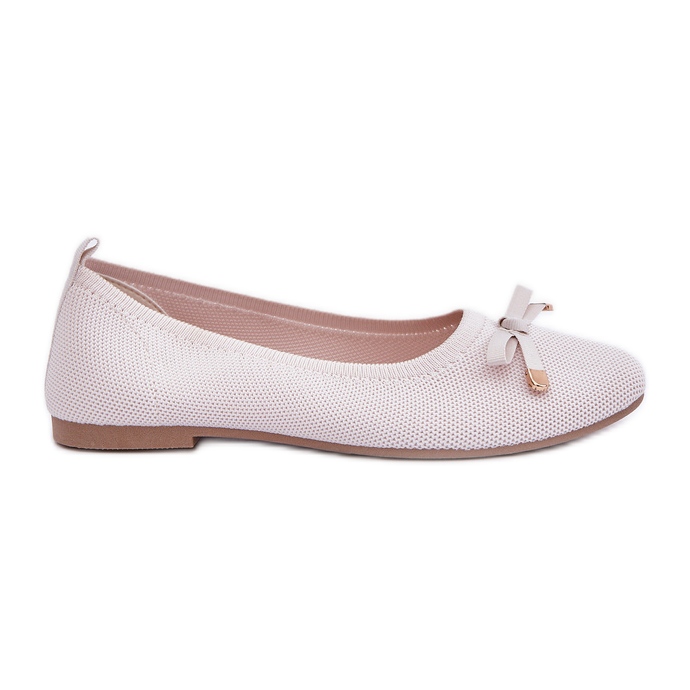 Mesh Ballerinas kevyellä kerjäläisellä keulalla beige