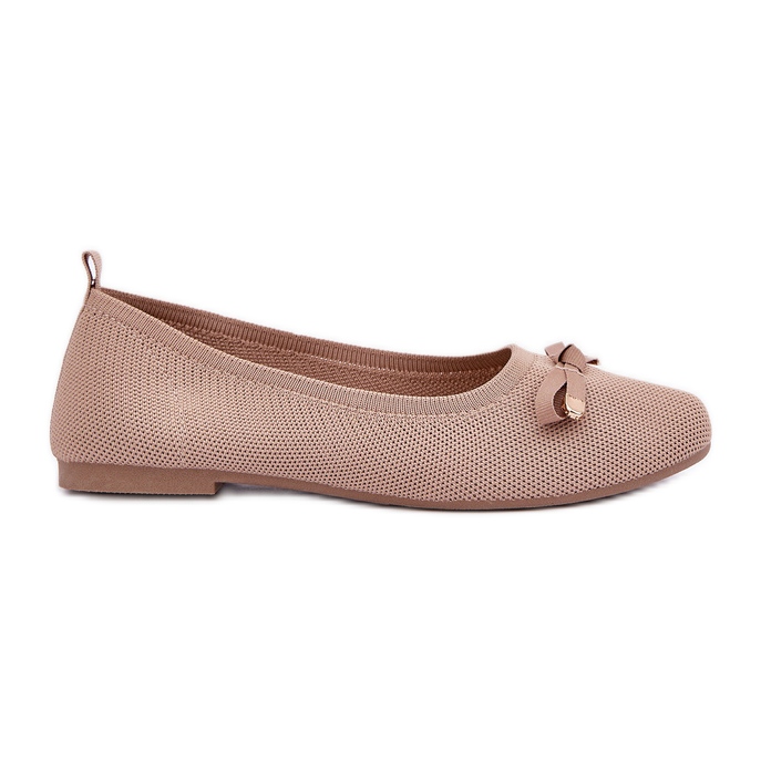 Mesh Ballerinas keulalla beige