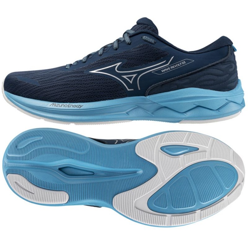 Mizuno Wave Revolt 3 J1GC248154 laivaston kengät sininen