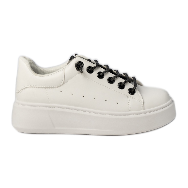 Naisten valkoiset ja valkoiset urheilun lenkkarit valkoinen