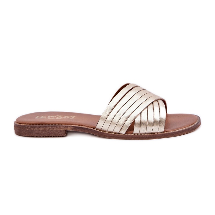 Lewski Shoes Nahkaiset naisten Lewski -kengät 3682 pln kultainen