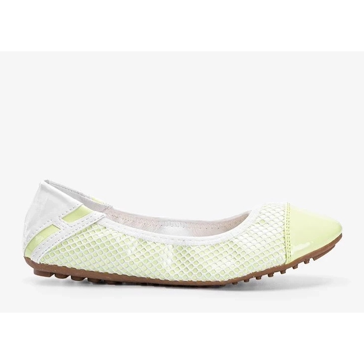 D/GMR Debbien vihreät pastellilakatut ballerinat valkoinen