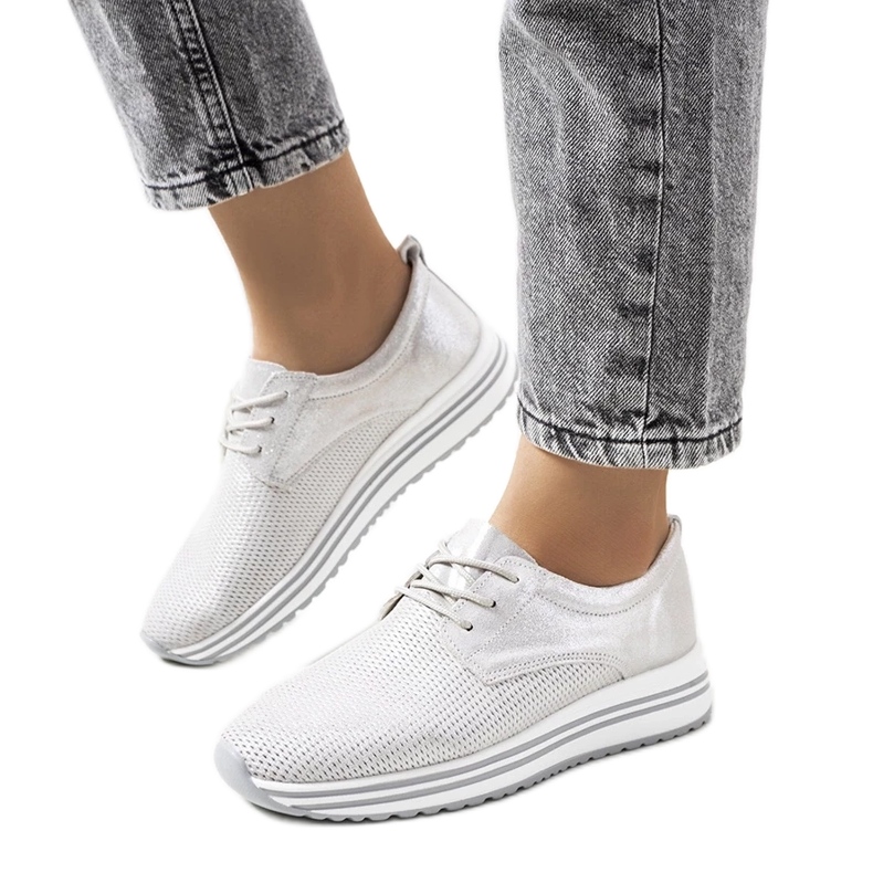 D/GMR Serran hopeiset nahkalenkkarit hopea