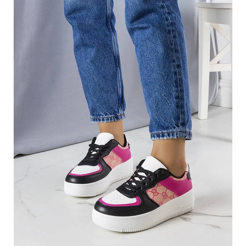 D/GMR Vaaleanpunaiset ja mustat naisten tennarit Luzialta