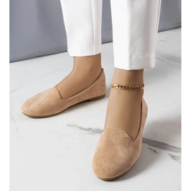 D/GMR Marion beigen eko-mokkanahkaballerinat