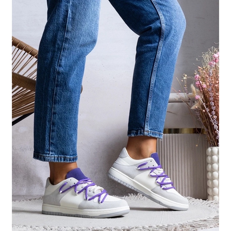 D/GMR Harmaat lenkkarit naisten lenkkarit violettiset nauhat Arcobaleno