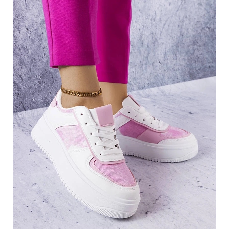 D/GMR Heloisen valkoiset ja vaaleanpunaiset alustakengät valkoinen