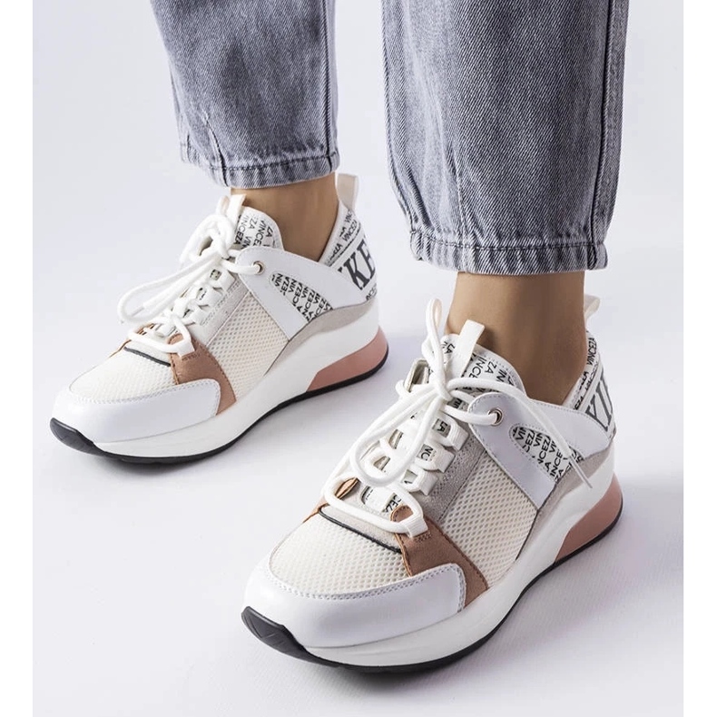 D/GMR Vincezin valkoiset ja vaaleanpunaiset tennarit valkoinen