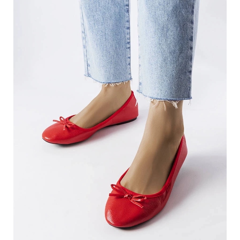 D/GMR Vaillancourin punaiset balerinat rusetilla punainen