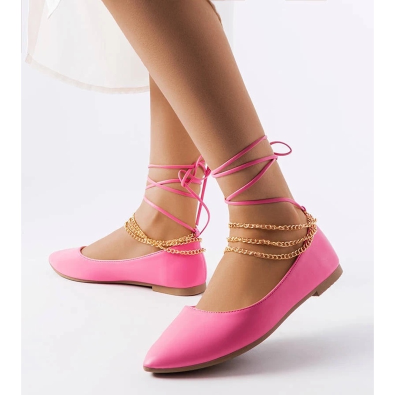 D/GMR Donat vaaleanpunaiset balerinat koristeellisella soljella vaaleanpunainen