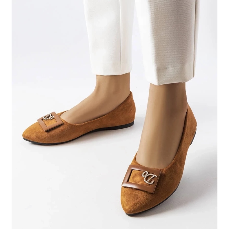 D/GMR Ruskeat Flemingin strassit koristeltu balerinat