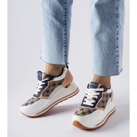 D/GMR Valkoiset ja vaaleanpunaiset Rouxi wedge -lenkkarit valkoinen