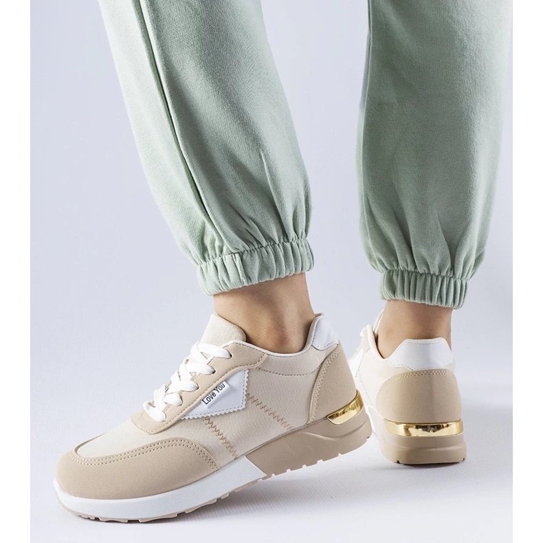 D/GMR Geraldinon beige-kankaiset tennarit