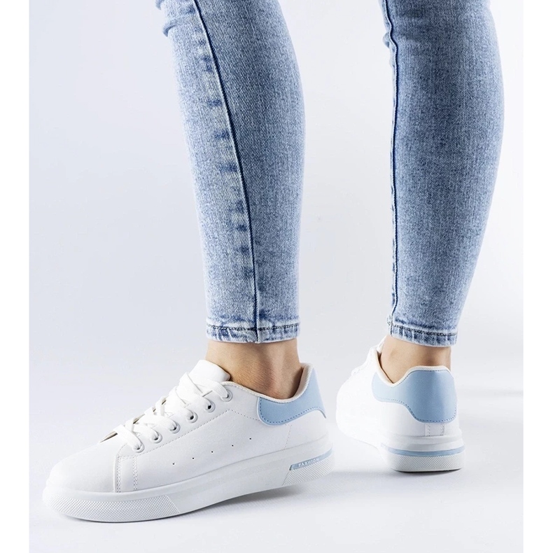 D/GMR Valkoiset ja siniset Leland lenkkarit valkoinen