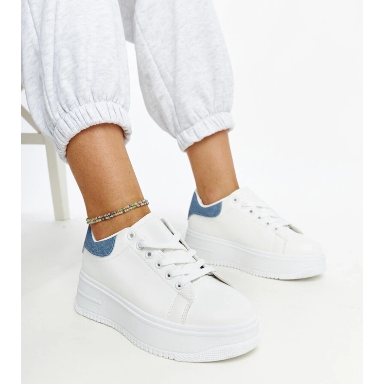 D/GMR Valkoiset Ottavia alustan urheilukengät valkoinen