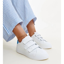 Samalan valkoiset ja siniset Velcro-lenkkarit valkoinen