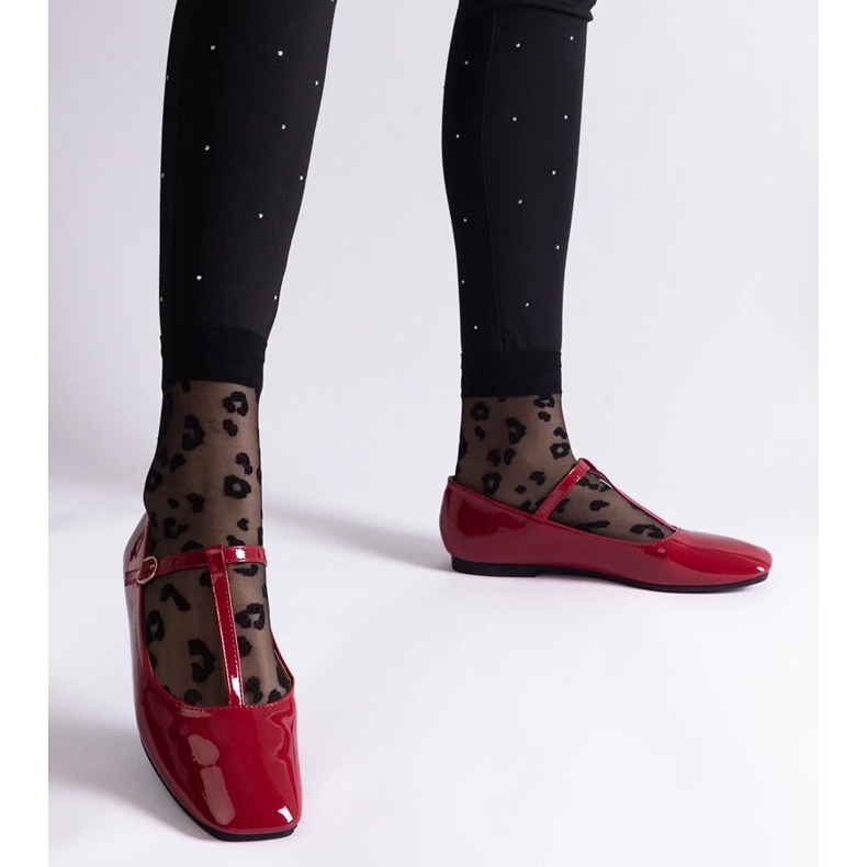 D/CEO Punaiset lakatut balleriinit Marseille -vyöllä punainen