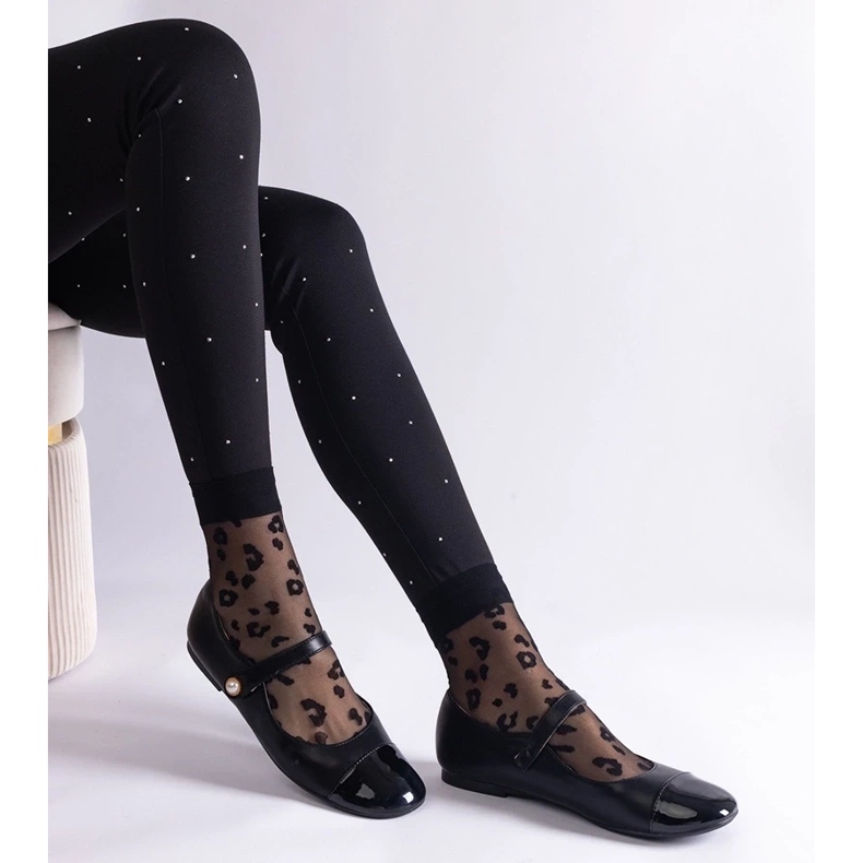 D/CEO Mustat balettihousut, joissa patentoitu varvas, kiinnitetään Jaures Velcrolla