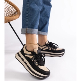 D/CEO Mustat ja beigenväriset naisten tennarit Renetta