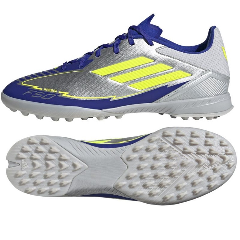 Adidas F50 League Messi TF IH0919 Silver-sininen hopea
