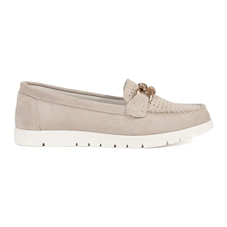 Goodin Beige nahkapäällysteet, joissa ketju on laiturilla