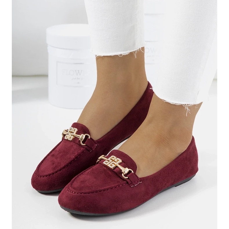 D/CEO Burgundy mokasiinit Cardoso-soljella punainen