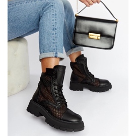 D/CEO Mustat läpinäkyvät Waldeck-saappaat