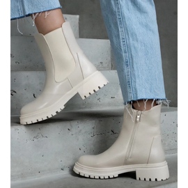 D/CEO Beiget eristetyt saappaat vetoketjulla, eko-nahkaa Alia