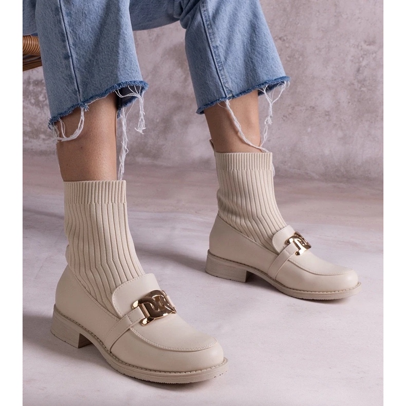 D/CEO Krisan beige-nilkkurit, joissa kangaspäällinen