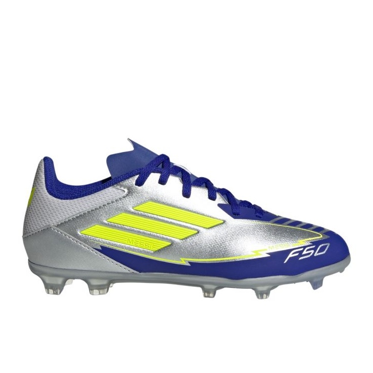 Adidas F50 League FG/MG Messi IH0924 jalkapallokengät hopea