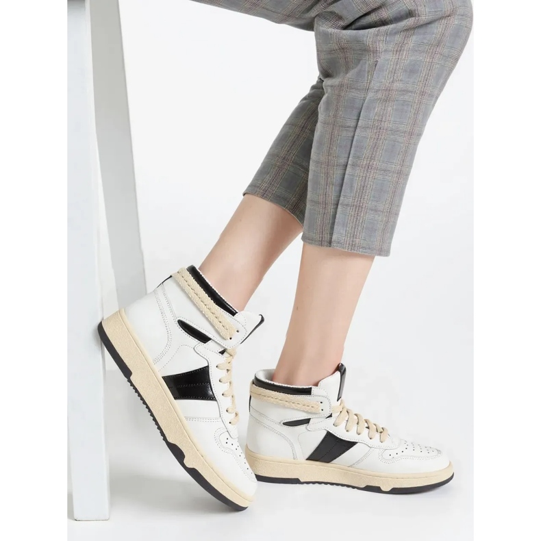 Naisten lenkkarit Wysokie Rubio White/Black