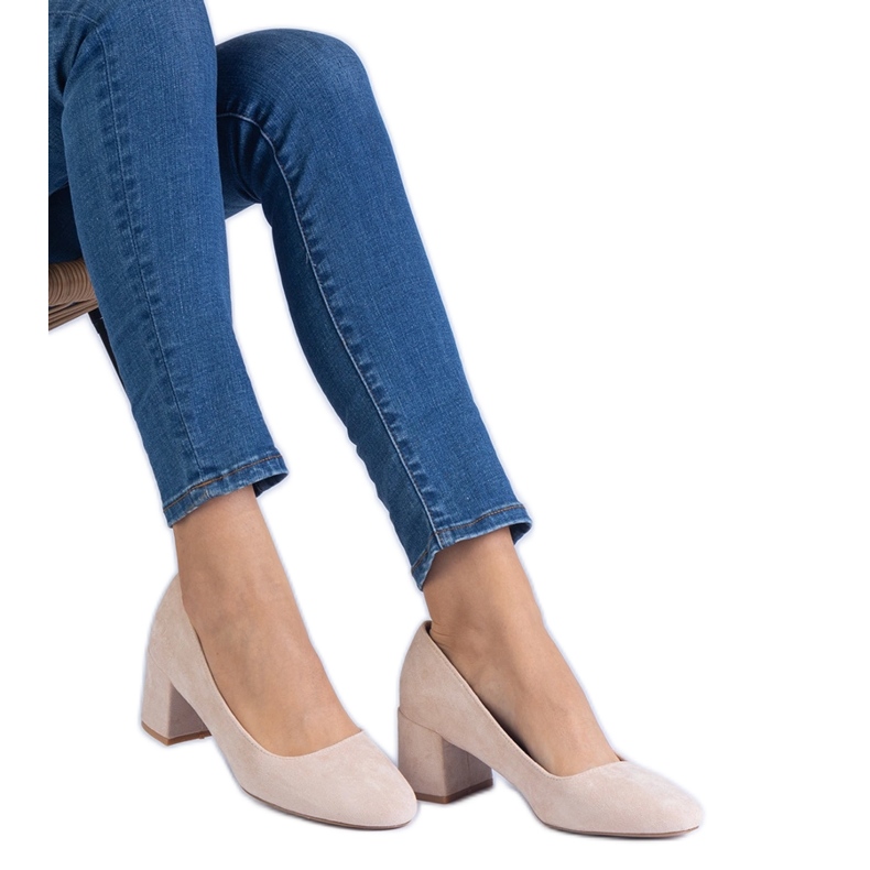 Beige -pumput Ekozamszista postitse