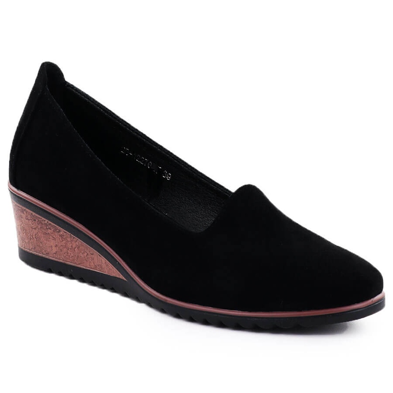 Kengät kiilassa mokkanahka musta Potocki sz12276