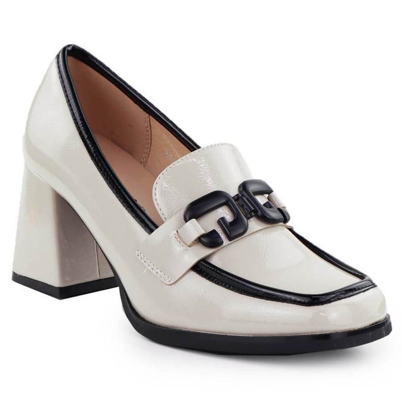 Maalattu naisten kengät postitse beige potocki sz12553