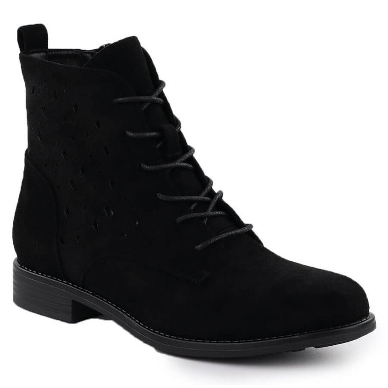 S.Barski Naisten avoimat saappaat Black Suede S. Barski Hy51-136 musta