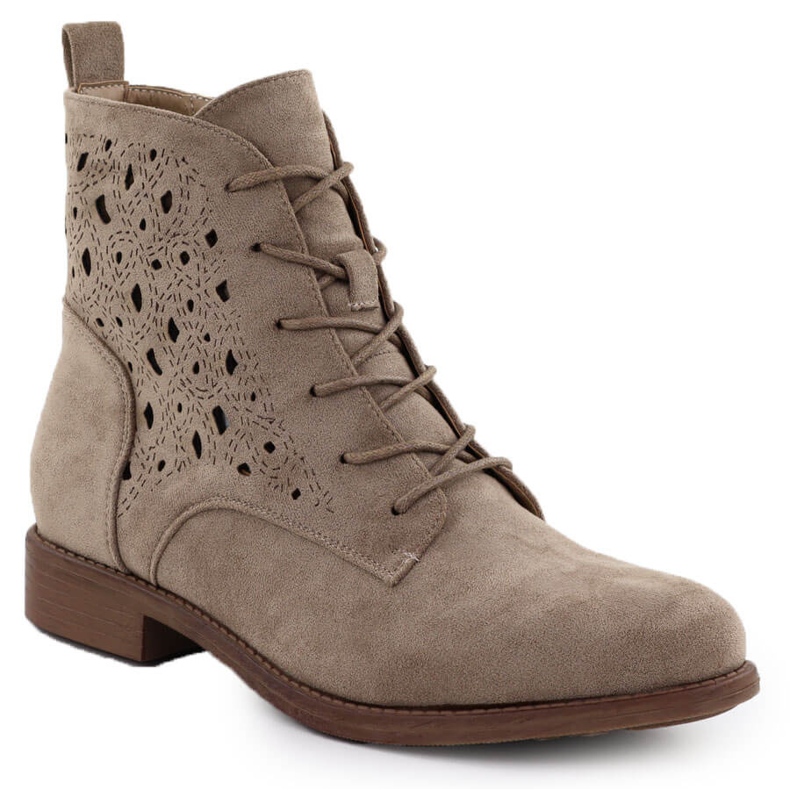 Naisten Openword Boots Suede Beige S.Barski HY51-136