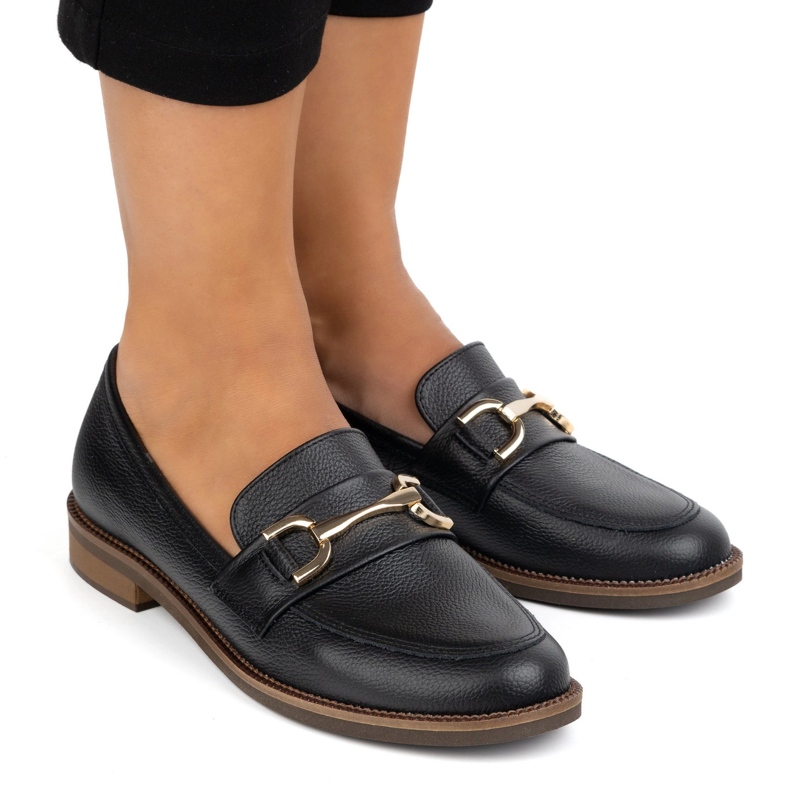 Exquisite Naisten nahkapumput 1510ex musta