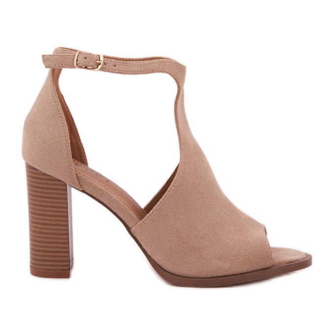 Sandaalit ekologisessa mokkanahassa post beige