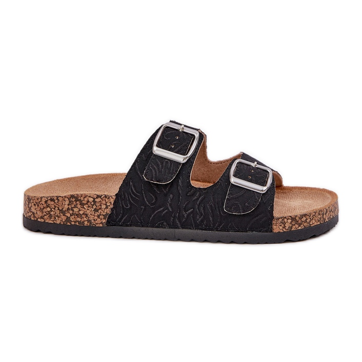 Materiaali kääntää korkkipohjan mustilla kiinnikkeillä musta